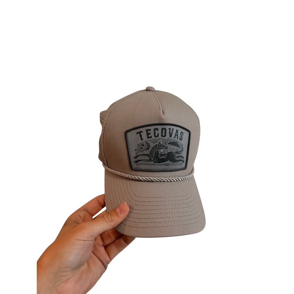 Tecovas NEW Rope Trucker Hat Gray Western Horse Cap No Tags